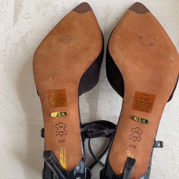 Ralph Lauren suede and patent heels - Picture 3 of 5